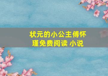 状元的小公主傅怀瑾免费阅读 小说